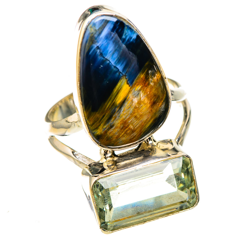 Pietersite, Green Amethyst Rings handcrafted by Anasilvercos - RING126908 - Photo 2
