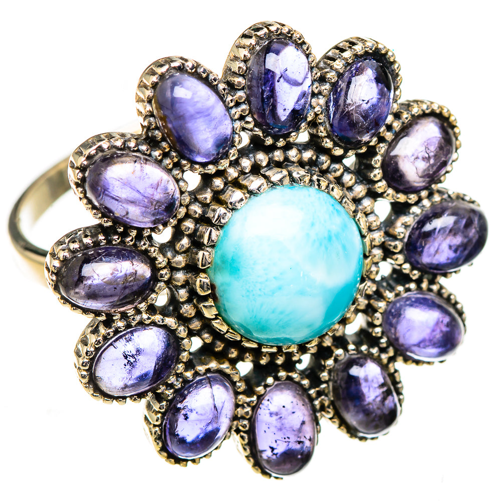 Larimar, Tanzanite Rings handcrafted by Anasilvercos - RING126927 - Photo 2
