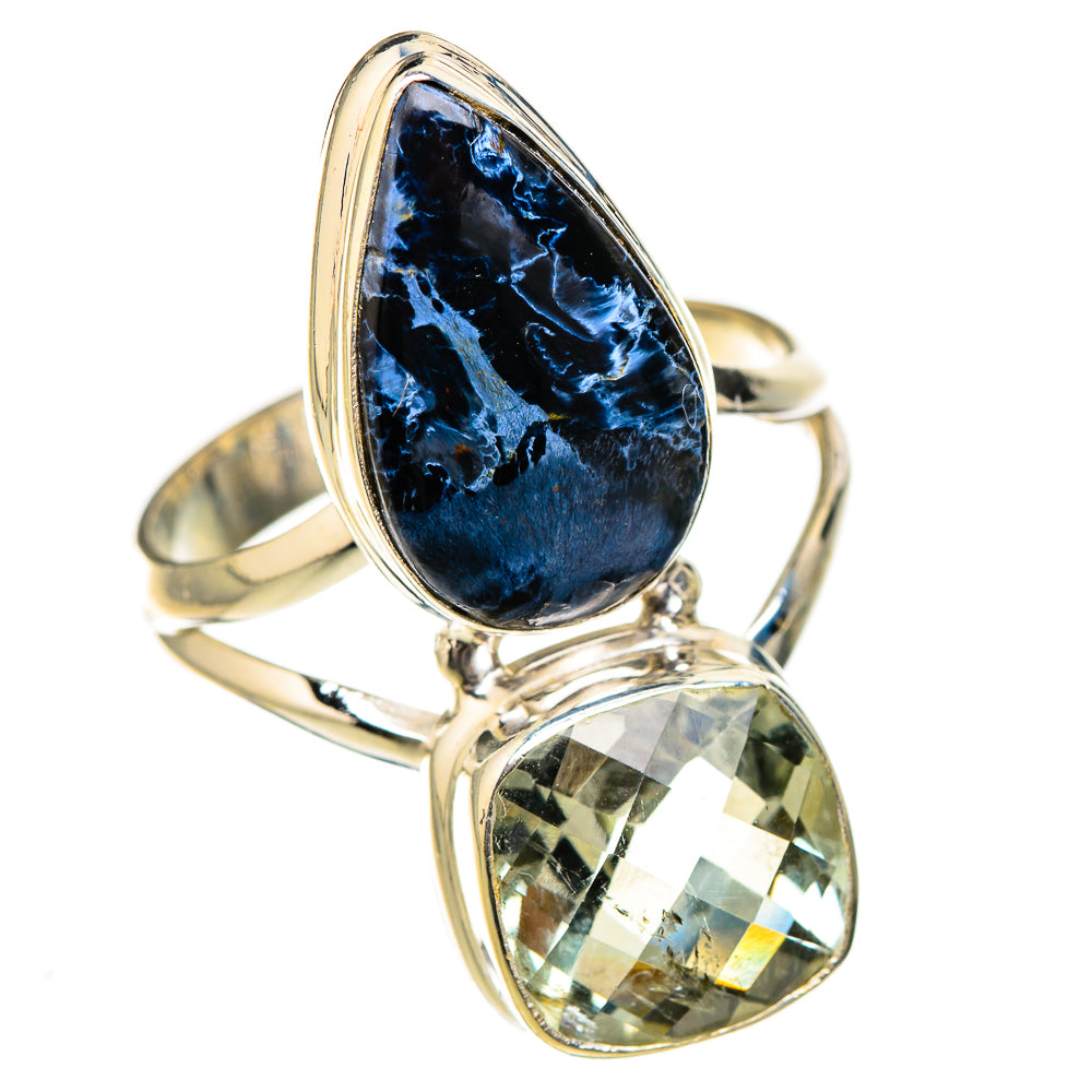 Pietersite, Green Amethyst Rings handcrafted by Anasilvercos - RING126943 - Photo 2