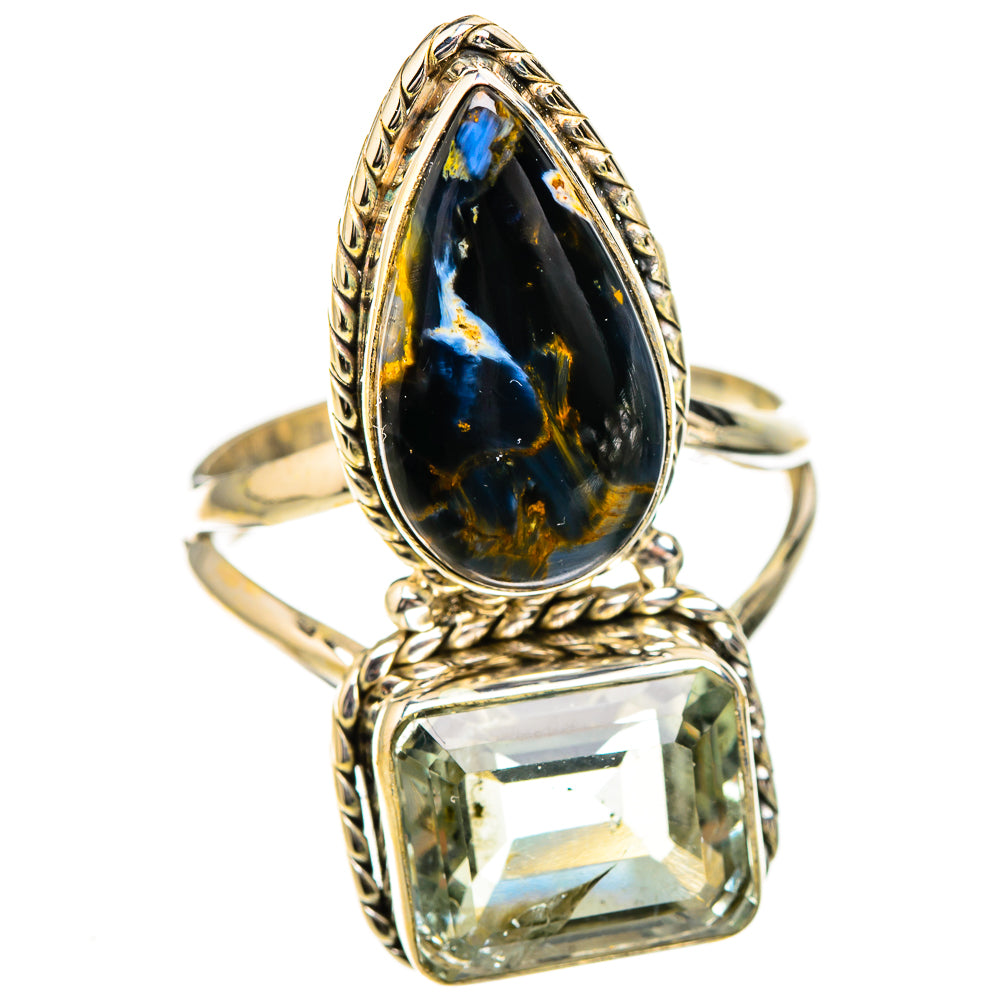 Pietersite, Green Amethyst Rings handcrafted by Anasilvercos - RING126944 - Photo 2