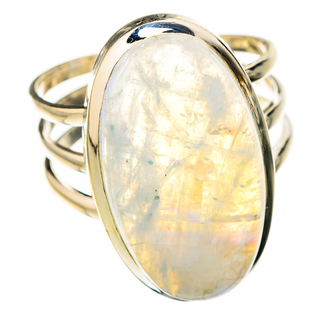 Rainbow Moonstone Rings handcrafted by Anasilvercos - RING126989 - Photo 2