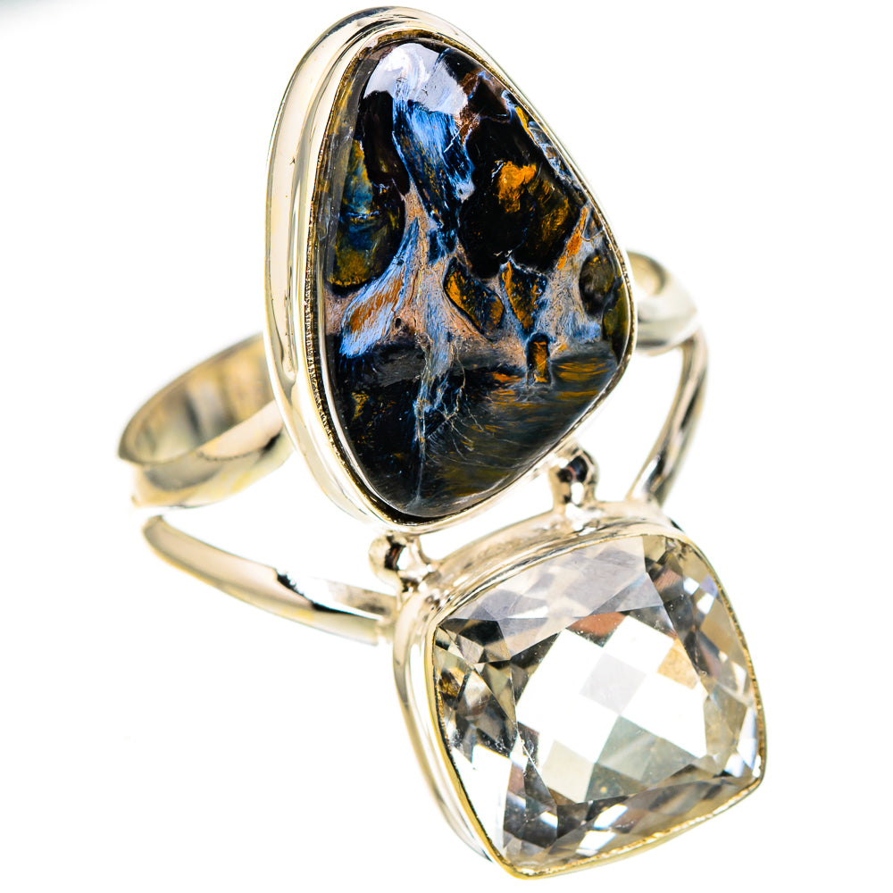 Pietersite, White Quartz Rings handcrafted by Anasilvercos - RING127010 - Photo 2