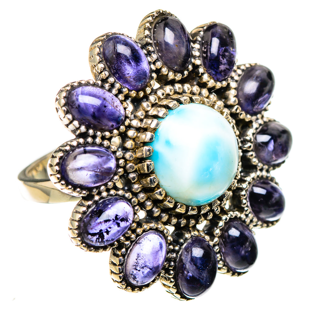 Larimar, Tanzanite Rings handcrafted by Anasilvercos - RING127014 - Photo 2
