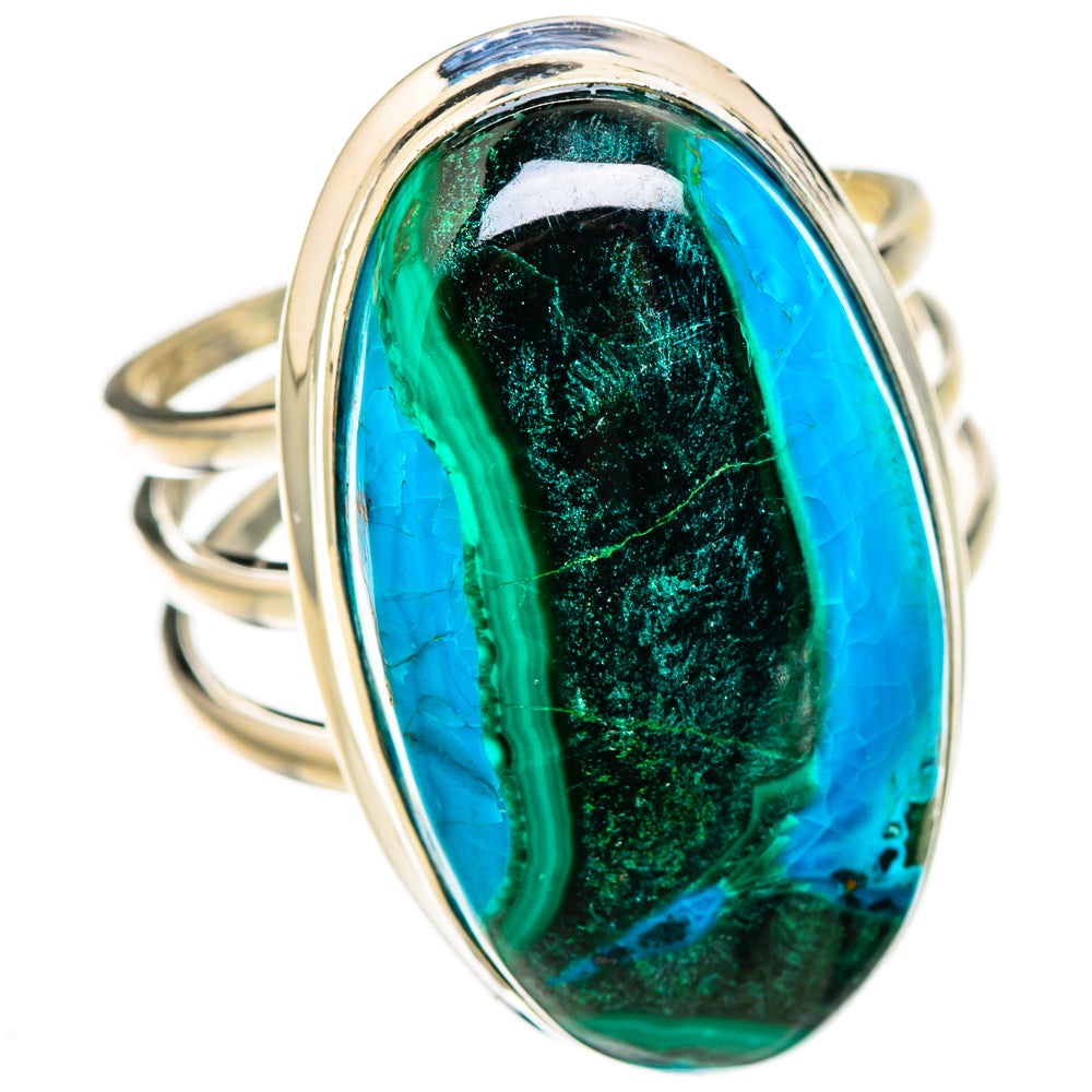 Malachite In Chrysocolla Rings handcrafted by Anasilvercos - RING127016 - Photo 2