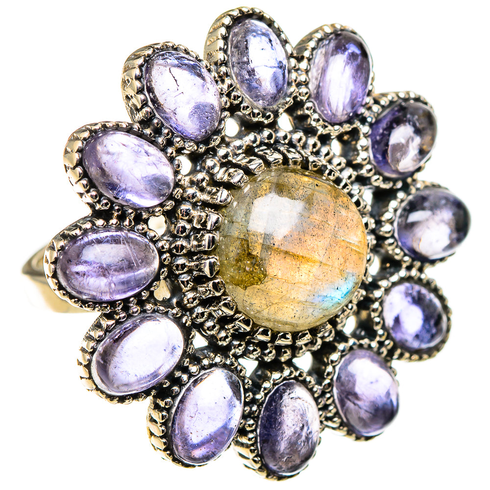 Labradorite, Tanzanite Rings handcrafted by Anasilvercos - RING127018 - Photo 2