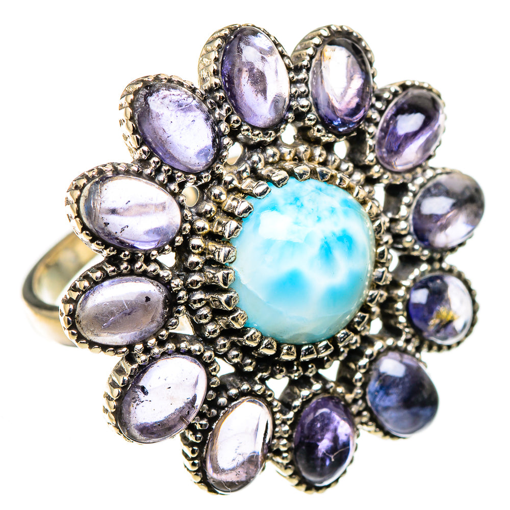 Larimar, Tanzanite Rings handcrafted by Anasilvercos - RING127079 - Photo 2