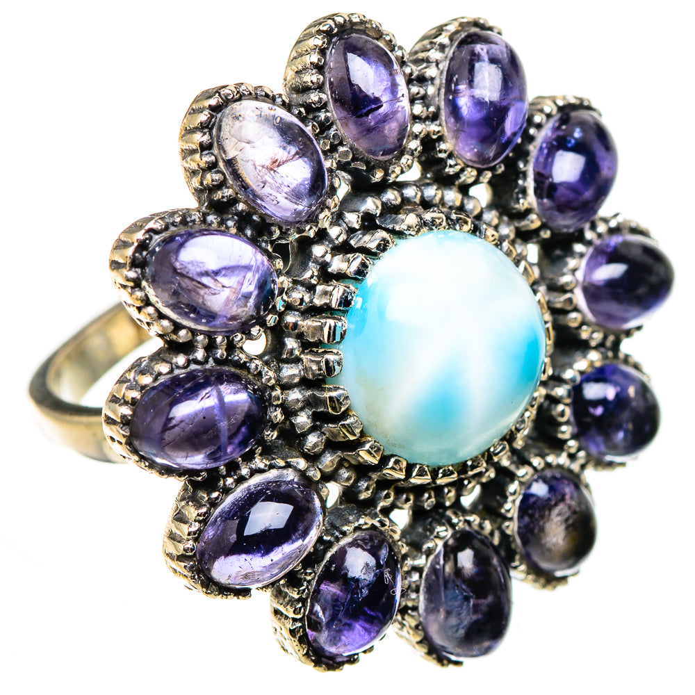Larimar, Tanzanite Rings handcrafted by Anasilvercos - RING127092 - Photo 2