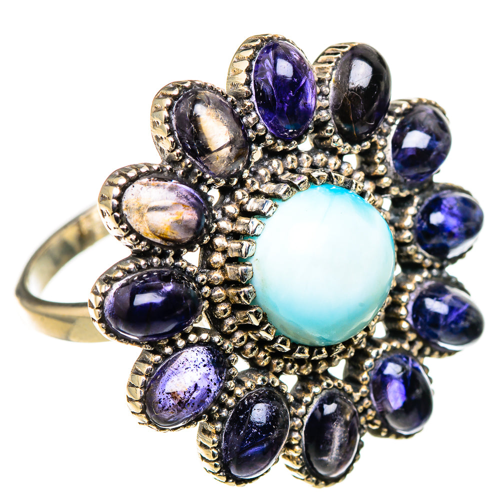 Larimar, Tanzanite Rings handcrafted by Anasilvercos - RING127101 - Photo 2