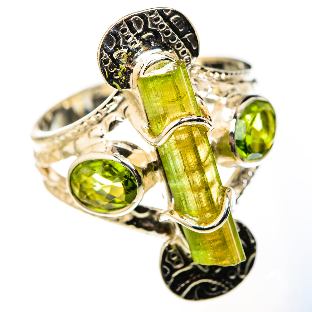 Green Tourmaline Rings handcrafted by Anasilvercos - RING127143 - Photo 2