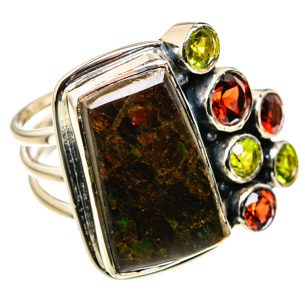 Ammolite Rings handcrafted by Anasilvercos - RING127151 - Photo 2