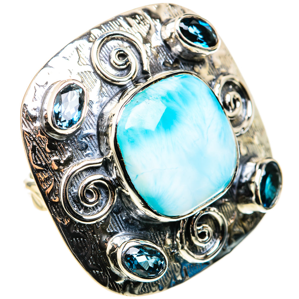 Larimar Rings handcrafted by Anasilvercos - RING127152 - Photo 2