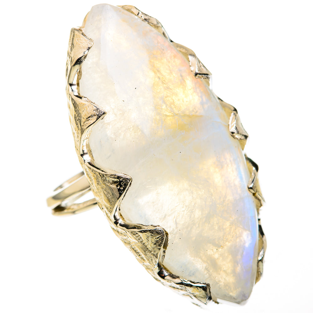 Rainbow Moonstone Rings handcrafted by Anasilvercos - RING127163 - Photo 2