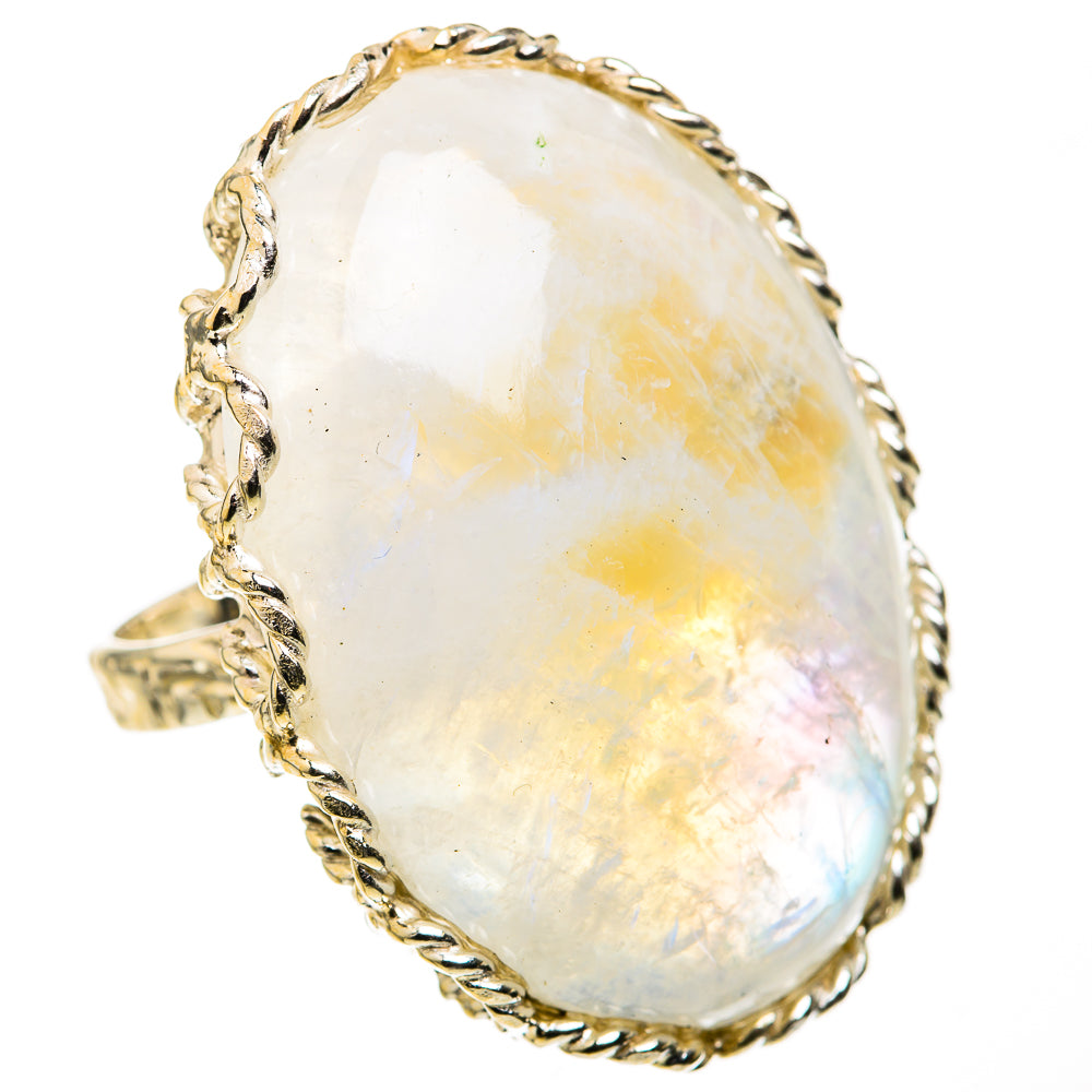 Rainbow Moonstone Rings handcrafted by Anasilvercos - RING127187 - Photo 2