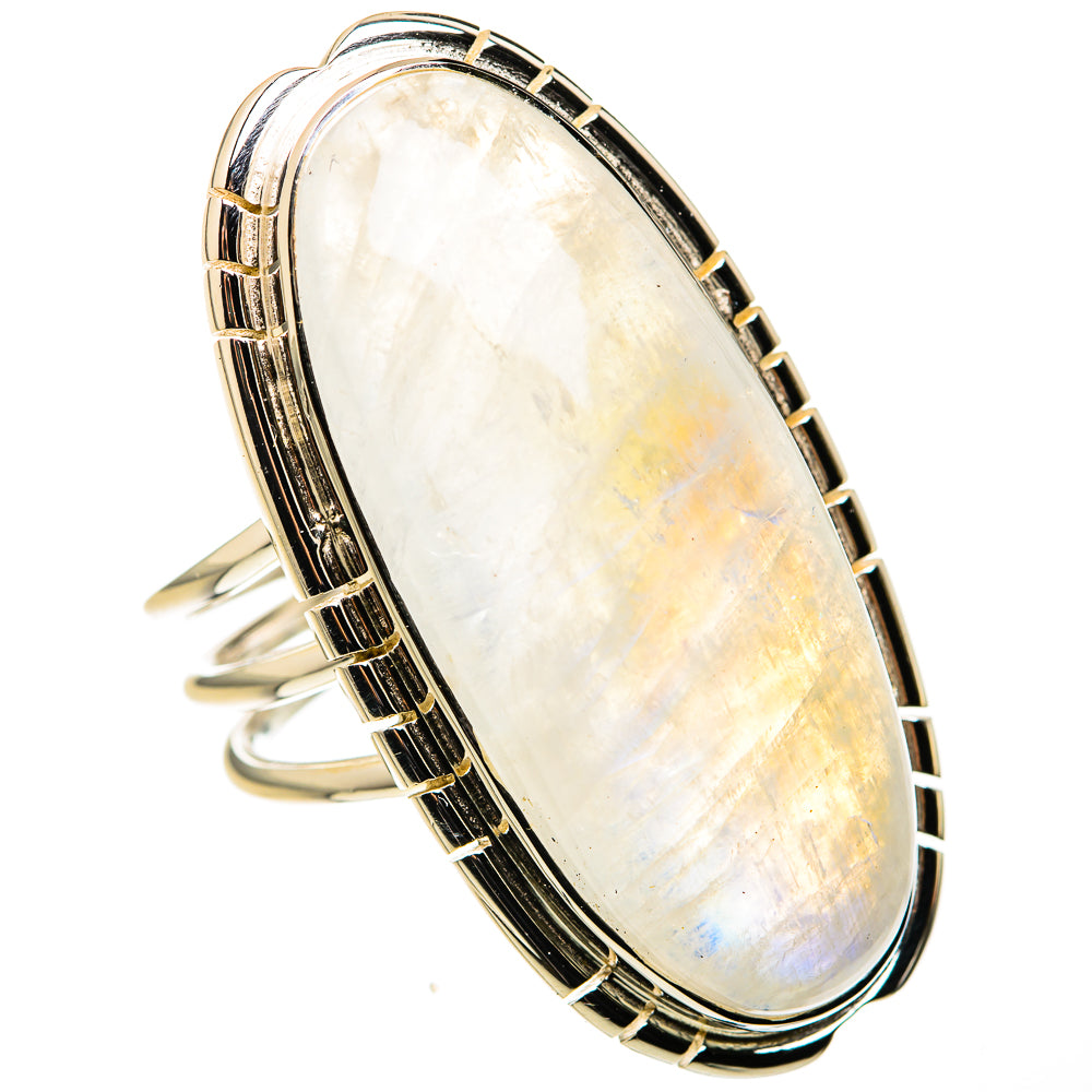 Rainbow Moonstone Rings handcrafted by Anasilvercos - RING127188 - Photo 2