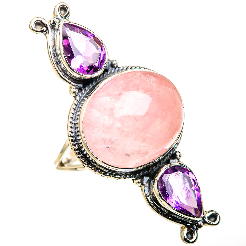 Rose Quartz Rings handcrafted by Anasilvercos - RING127190 - Photo 2