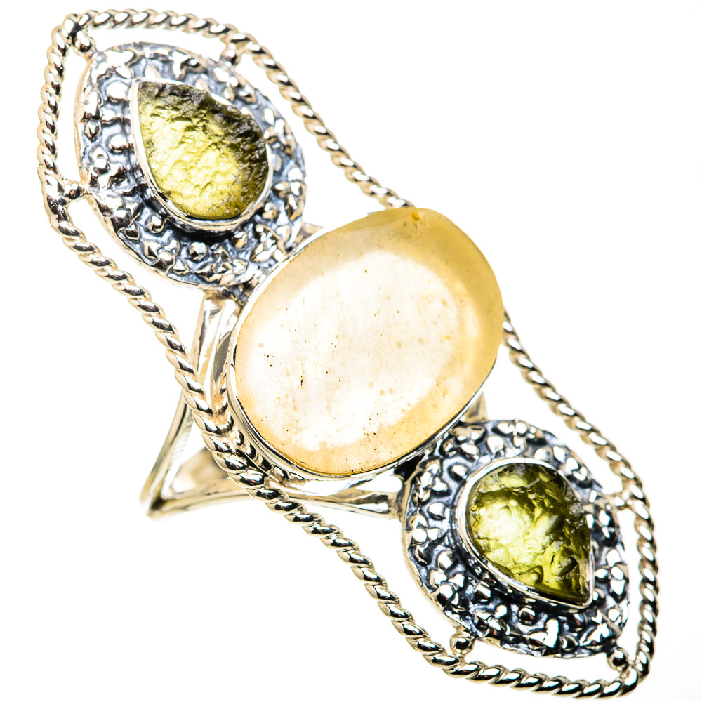 Rainbow Moonstone Rings handcrafted by Anasilvercos - RING127191 - Photo 2