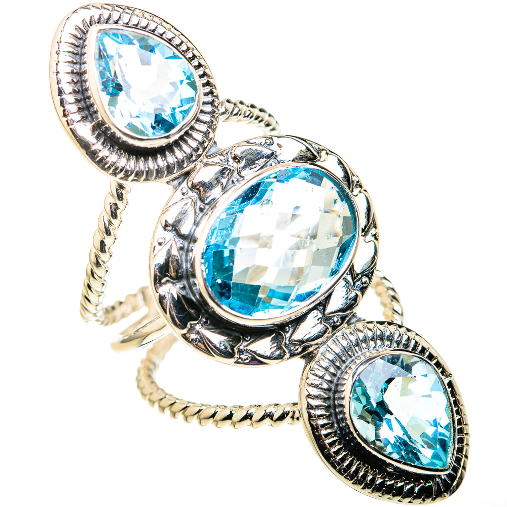 Blue Topaz Rings handcrafted by Anasilvercos - RING127192 - Photo 2