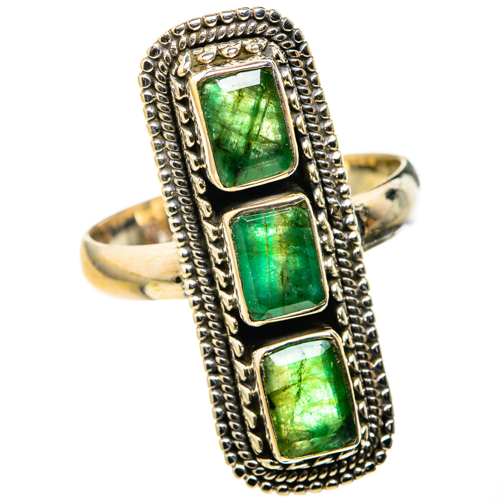 Zambian Emerald Rings handcrafted by Anasilvercos - RING127209 - Photo 2