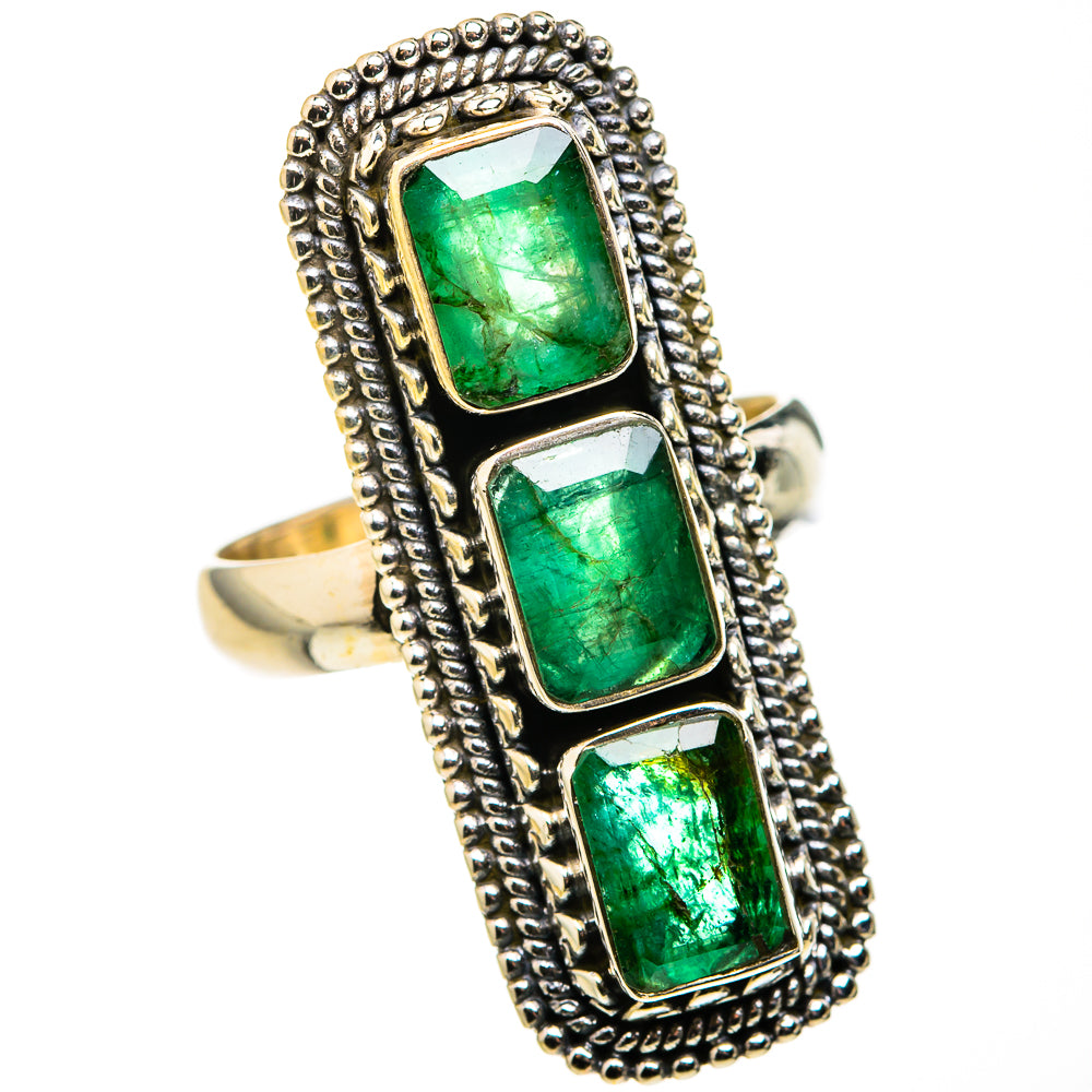 Zambian Emerald Rings handcrafted by Anasilvercos - RING127235 - Photo 2