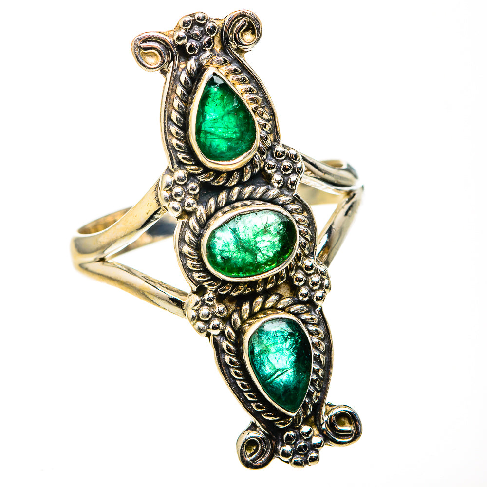 Zambian Emerald Rings handcrafted by Anasilvercos - RING127260 - Photo 2
