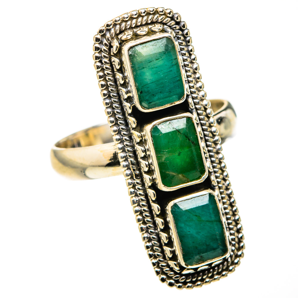 Zambian Emerald Rings handcrafted by Anasilvercos - RING127277 - Photo 2