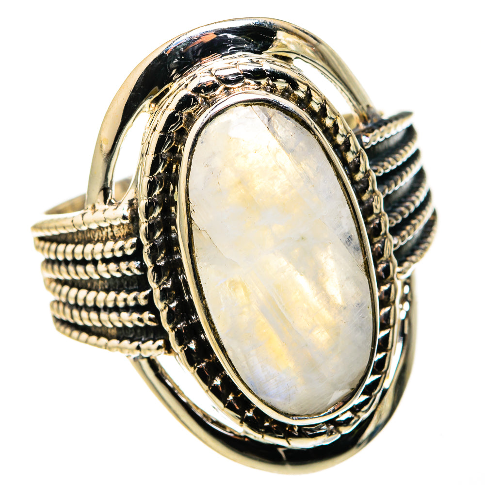 Rainbow Moonstone Rings handcrafted by Anasilvercos - RING127284 - Photo 2
