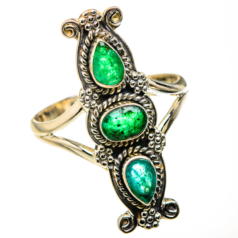 Zambian Emerald Rings handcrafted by Anasilvercos - RING127297 - Photo 2