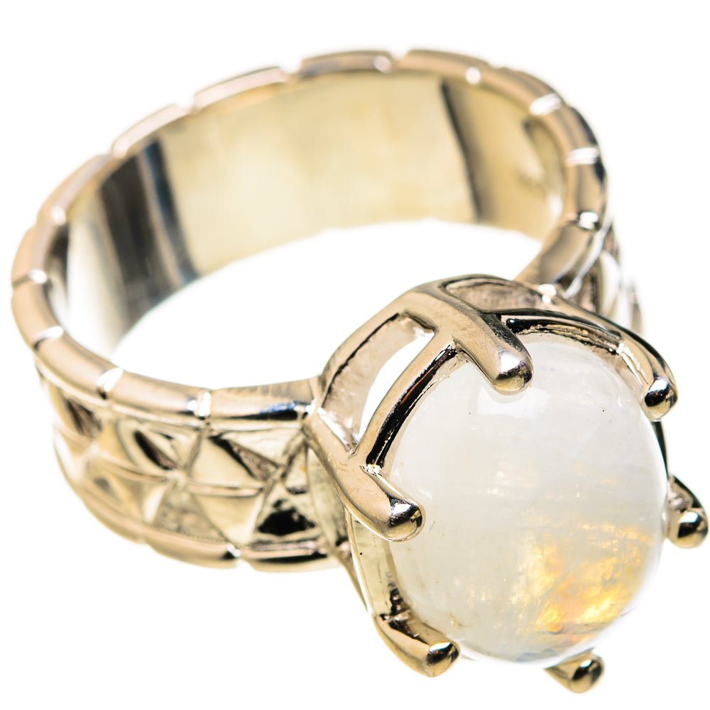 Rainbow Moonstone Rings handcrafted by Anasilvercos - RING127303 - Photo 2