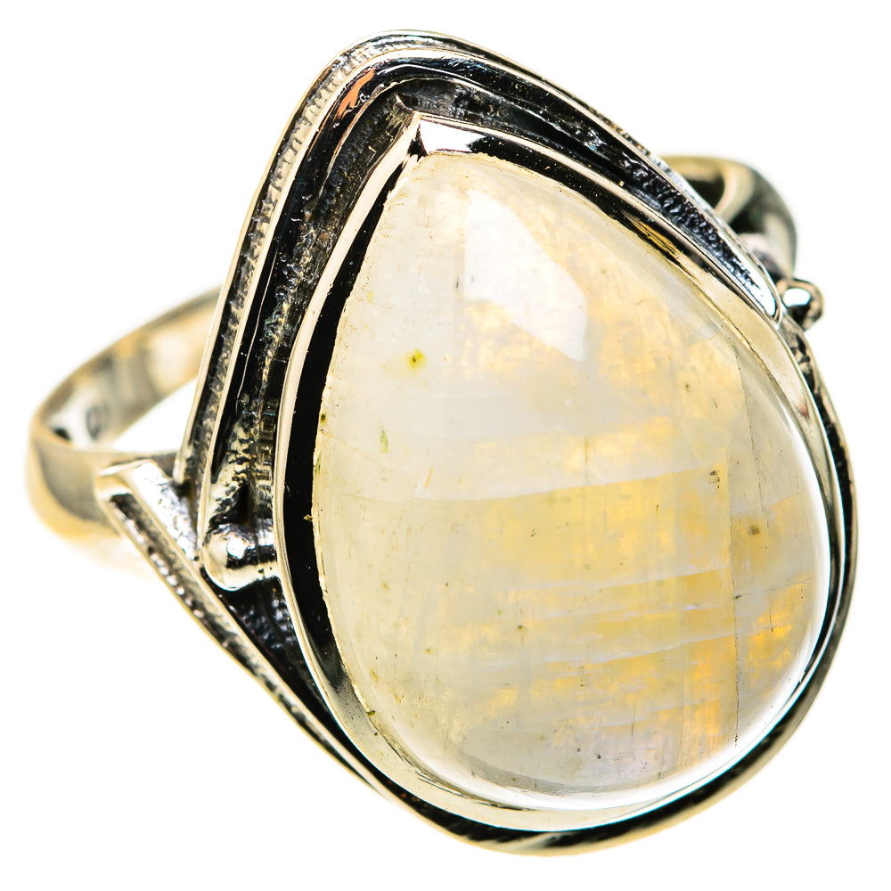 Rainbow Moonstone Rings handcrafted by Anasilvercos - RING127320 - Photo 2