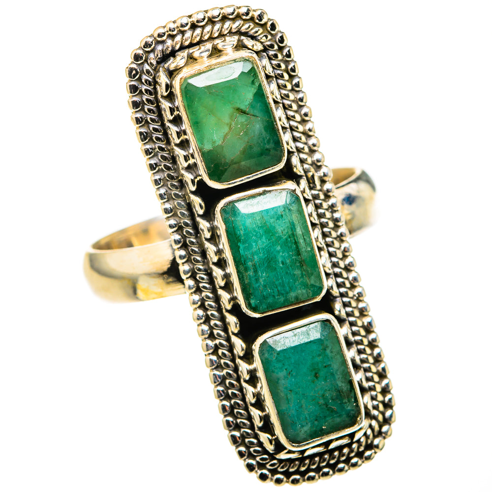 Zambian Emerald Rings handcrafted by Anasilvercos - RING127332 - Photo 2