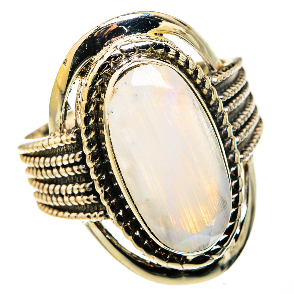 Rainbow Moonstone Rings handcrafted by Anasilvercos - RING127347 - Photo 2