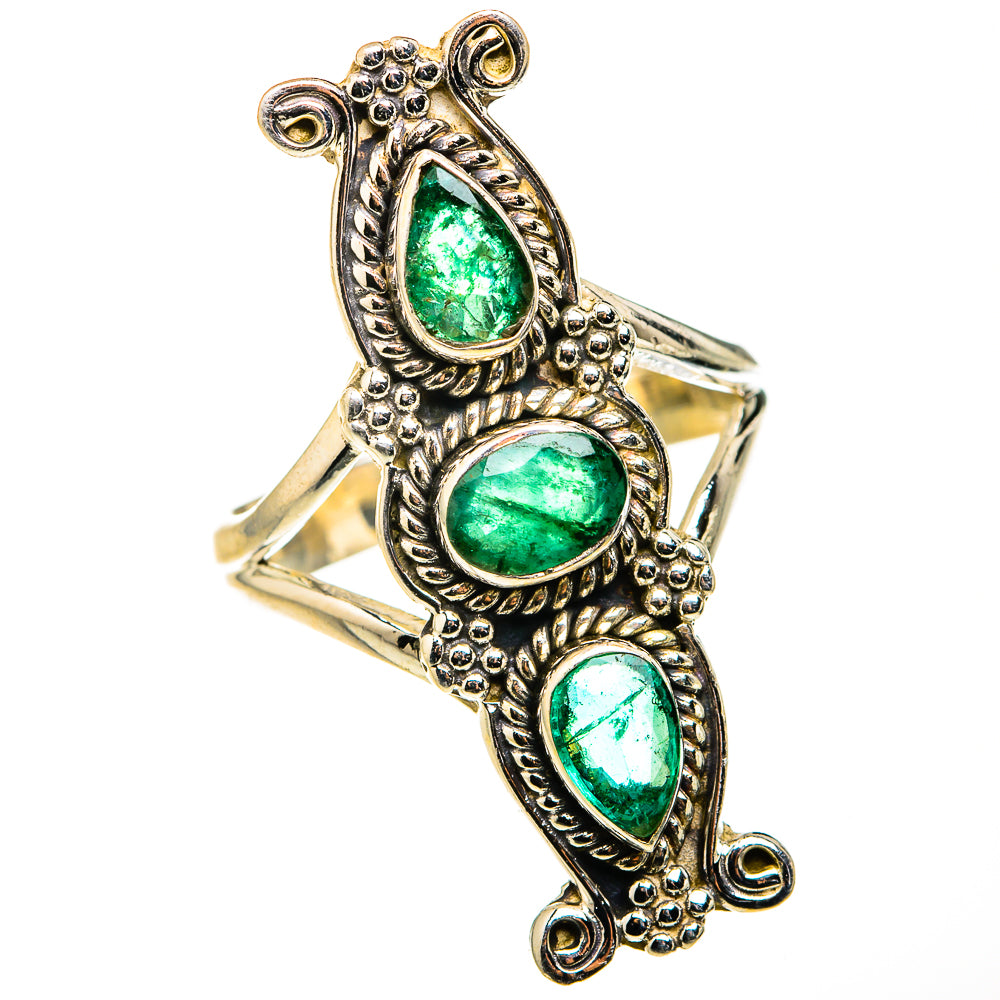 Zambian Emerald Rings handcrafted by Anasilvercos - RING127355 - Photo 2