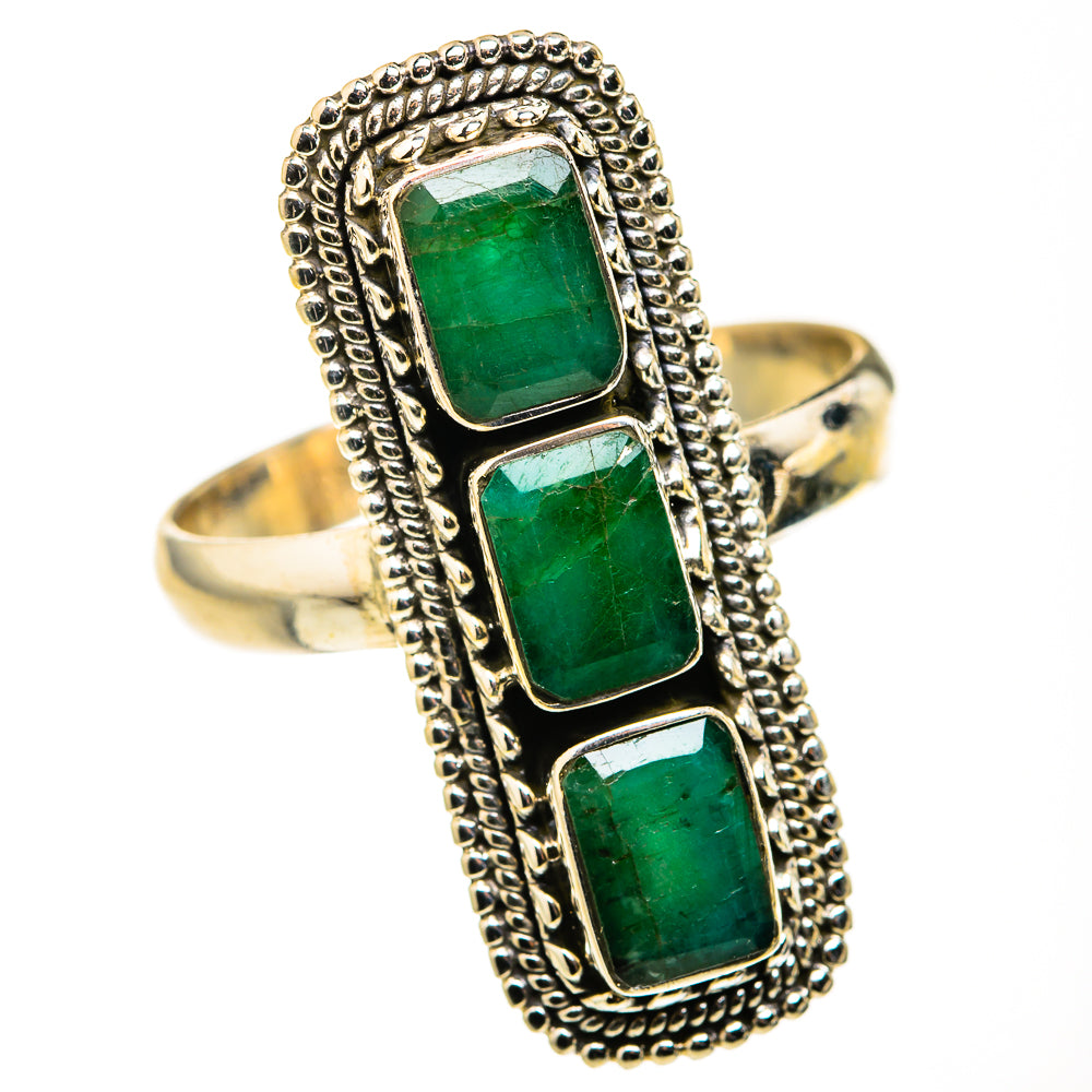 Zambian Emerald Rings handcrafted by Anasilvercos - RING127367 - Photo 2