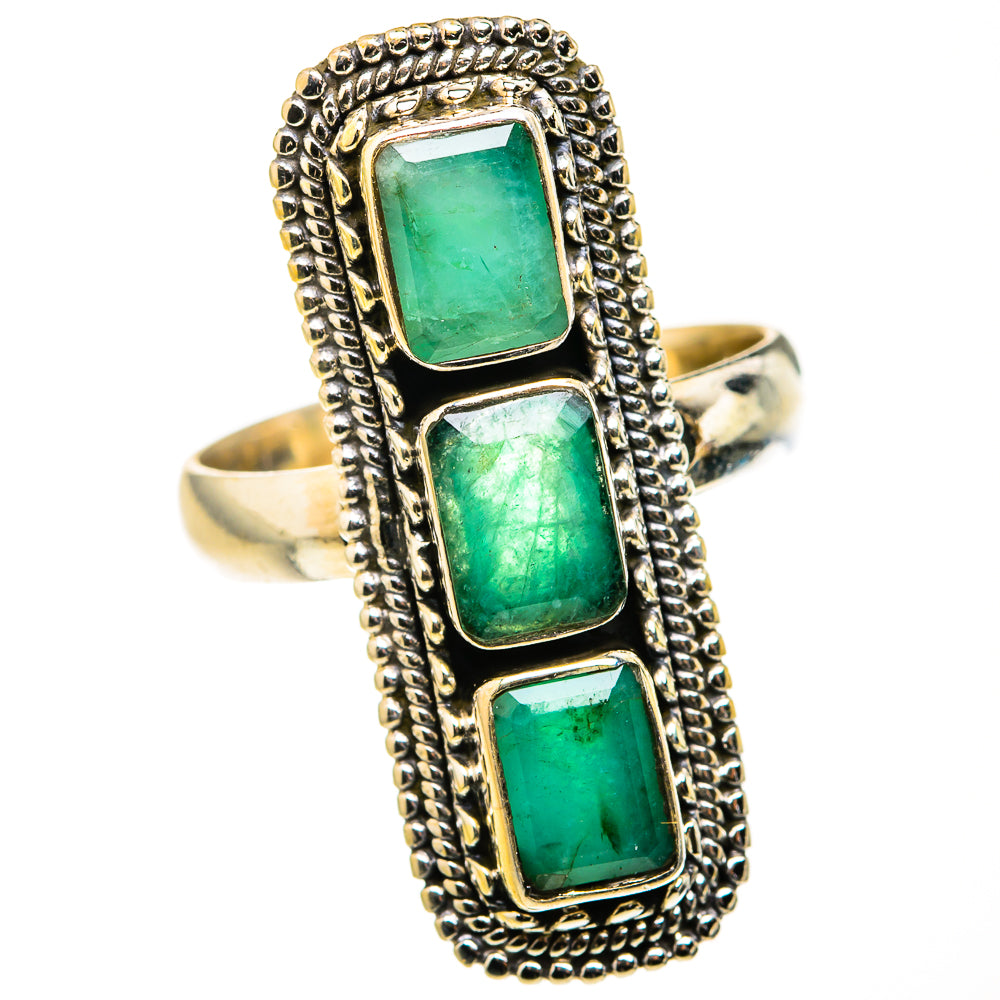 Zambian Emerald Rings handcrafted by Anasilvercos - RING127379 - Photo 2