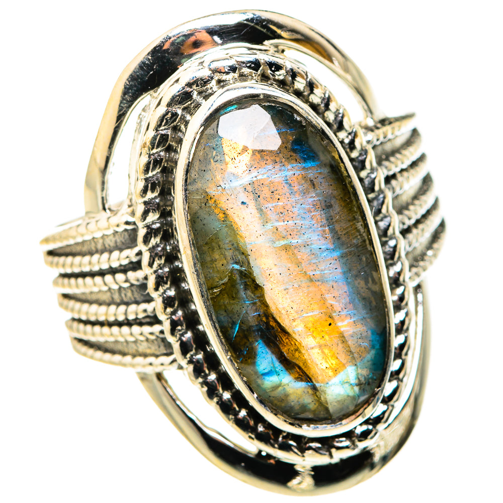 Labradorite Rings handcrafted by Anasilvercos - RING127401 - Photo 2