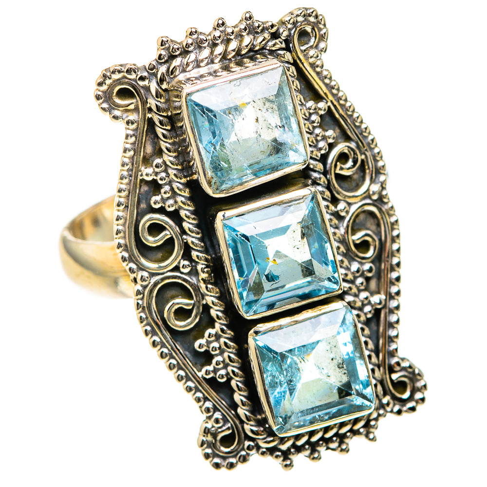 Blue Topaz Rings handcrafted by Anasilvercos - RING127410 - Photo 2