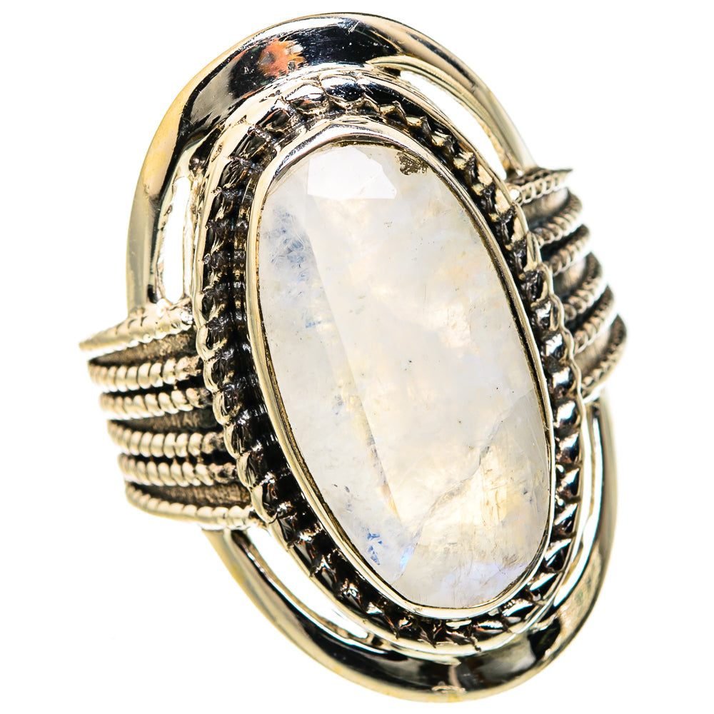 Rainbow Moonstone Rings handcrafted by Anasilvercos - RING127420 - Photo 2