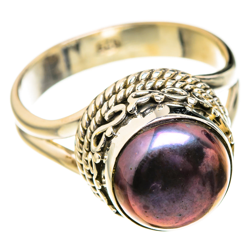 Titanium Pearl Rings handcrafted by Anasilvercos - RING127437 - Photo 2