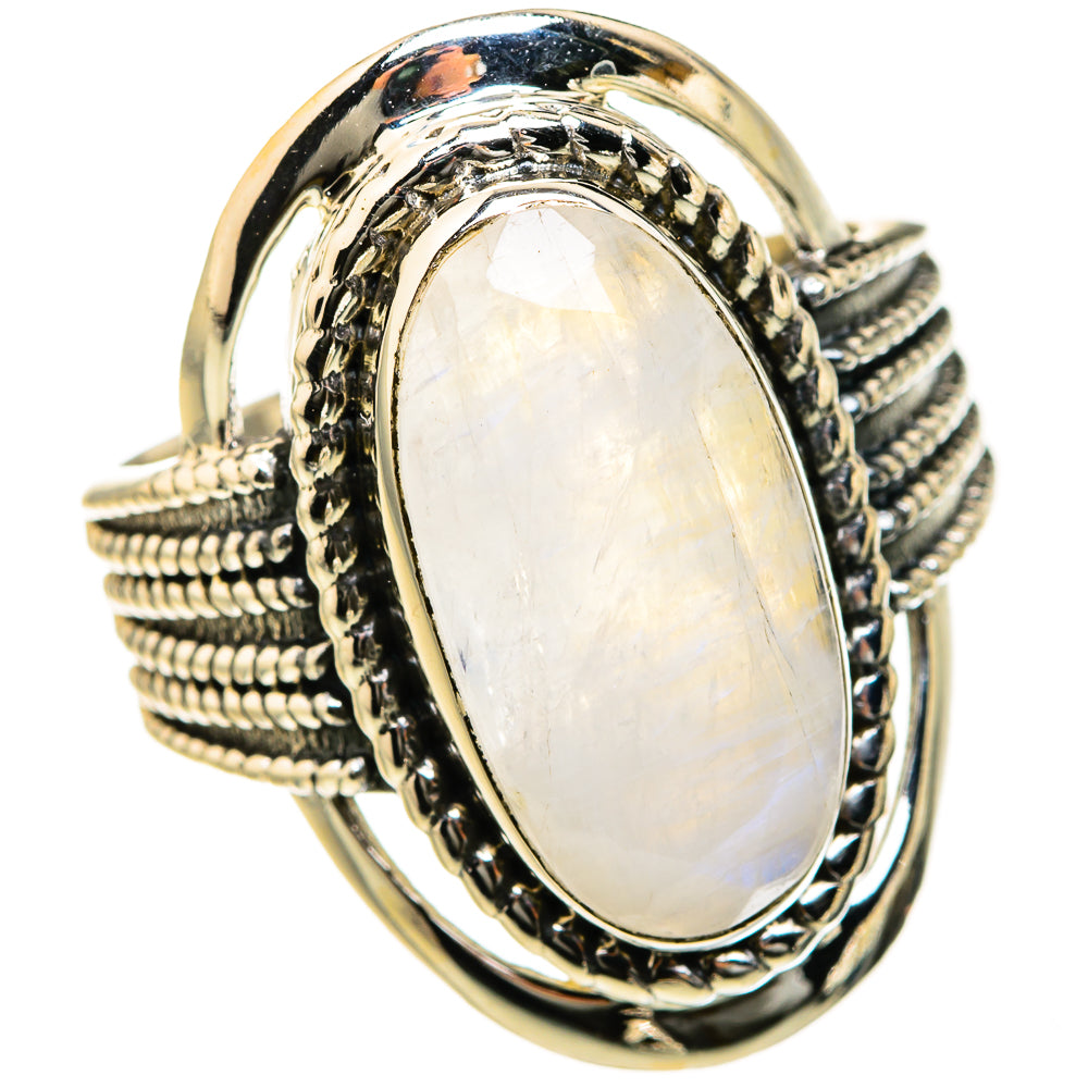Rainbow Moonstone Rings handcrafted by Anasilvercos - RING127455 - Photo 2