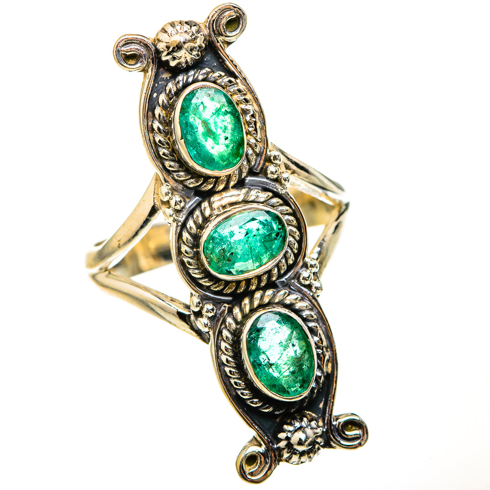 Zambian Emerald Rings handcrafted by Anasilvercos - RING127479 - Photo 2