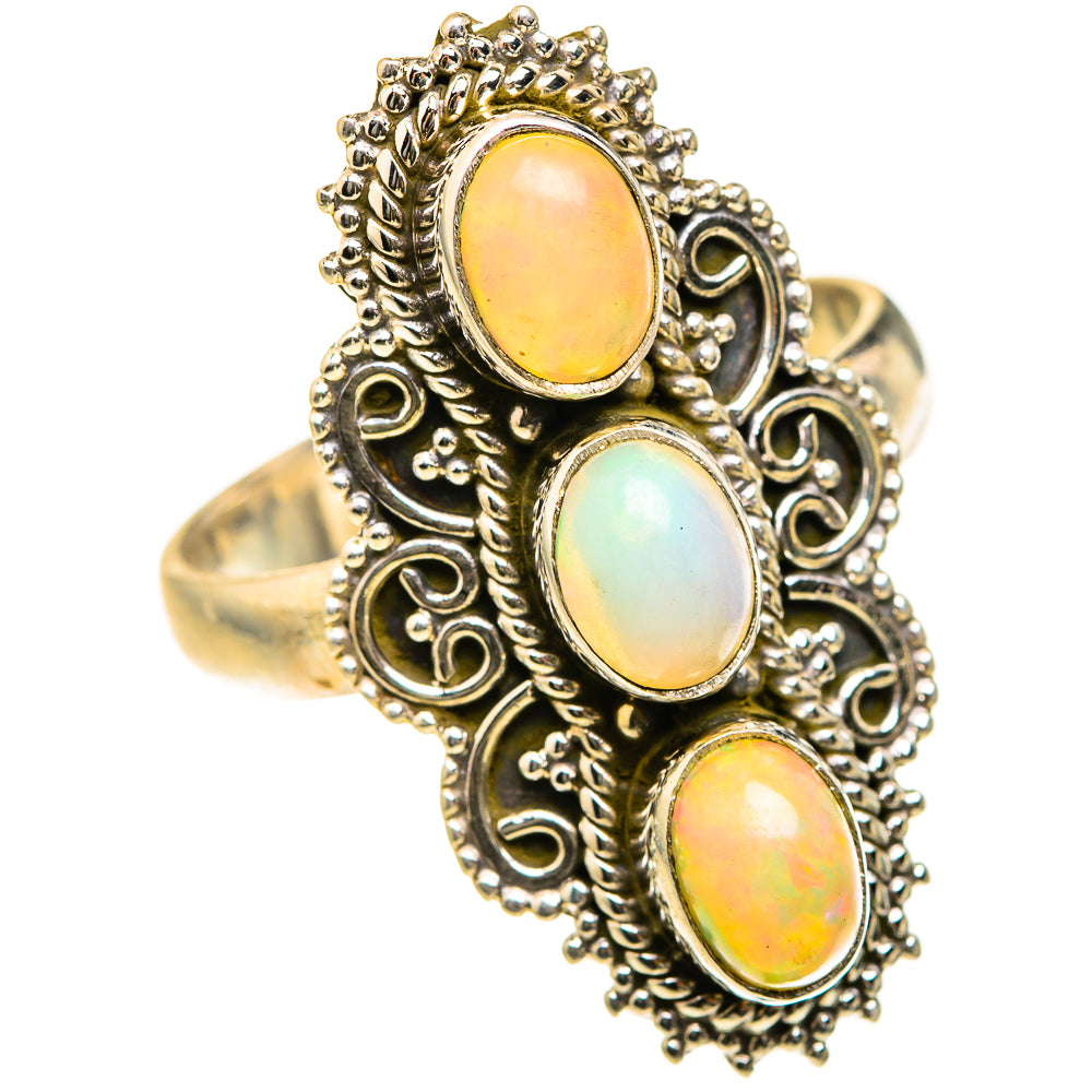 Ethiopian Opal Rings handcrafted by Anasilvercos - RING127501 - Photo 2