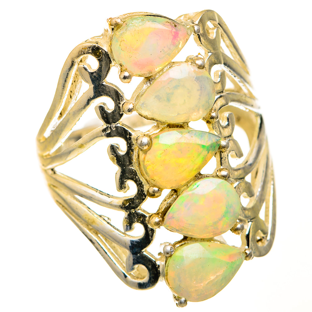 Ethiopian Opal Rings handcrafted by Anasilvercos - RING127502 - Photo 2