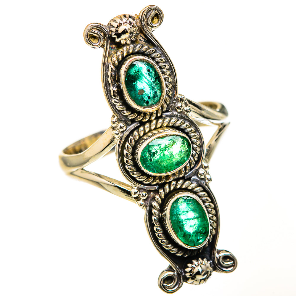 Zambian Emerald Rings handcrafted by Anasilvercos - RING127509 - Photo 2