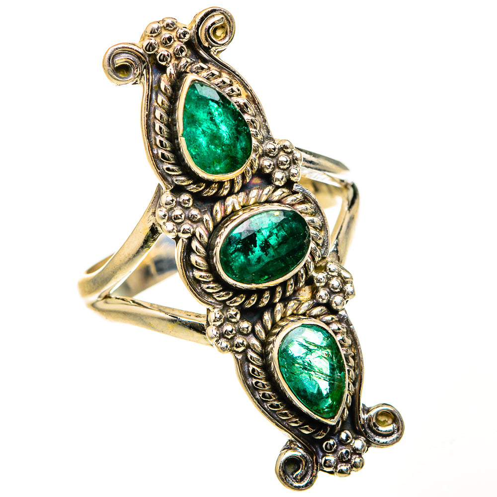 Zambian Emerald Rings handcrafted by Anasilvercos - RING127566 - Photo 2
