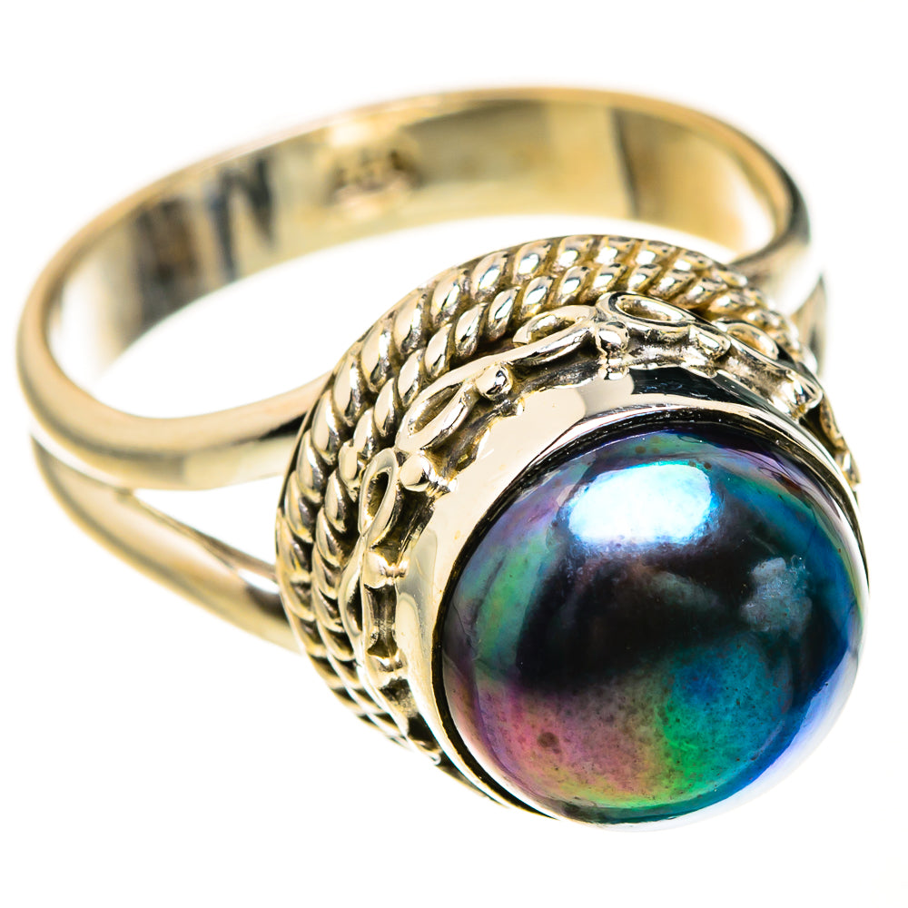 Titanium Pearl Rings handcrafted by Anasilvercos - RING127567 - Photo 2