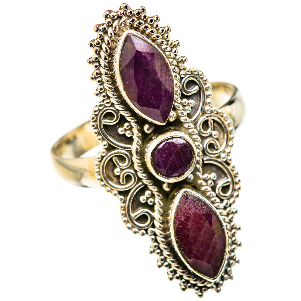 Red Sillimanite Rings handcrafted by Anasilvercos - RING127616 - Photo 2