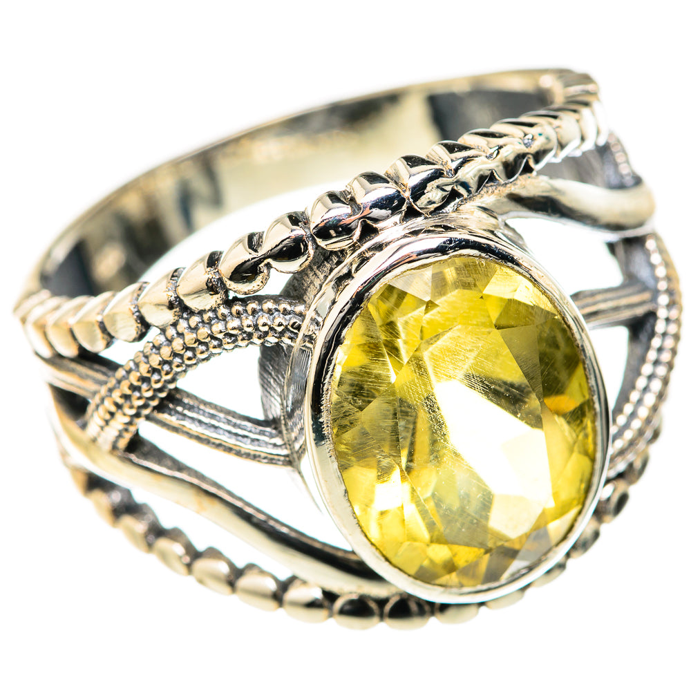 Lemon Quartz Rings handcrafted by Anasilvercos - RING127630 - Photo 2