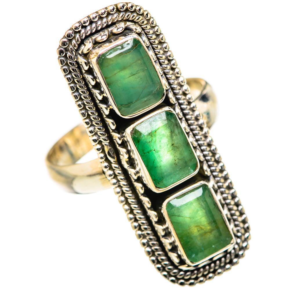 Zambian Emerald Rings handcrafted by Anasilvercos - RING127659 - Photo 2