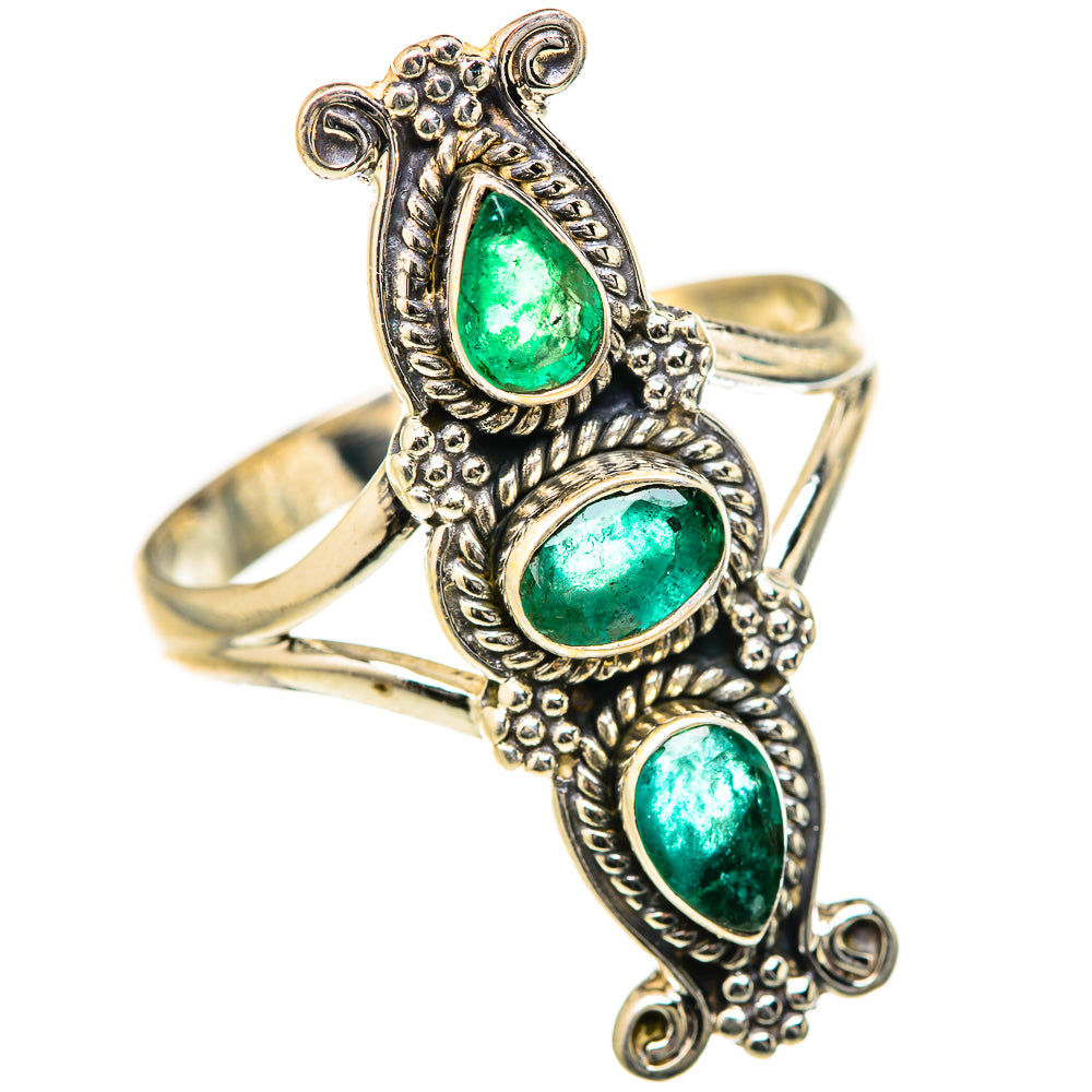 Zambian Emerald Rings handcrafted by Anasilvercos - RING127710 - Photo 2