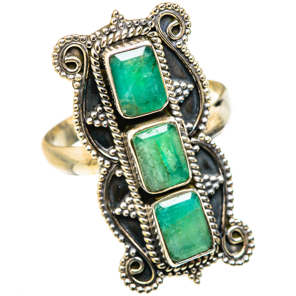 Zambian Emerald Rings handcrafted by Anasilvercos - RING127763 - Photo 2